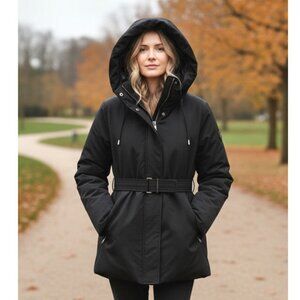 Mackage Women's JENI 2-in-1 Down Parka With Removable Bib, Black Size XL